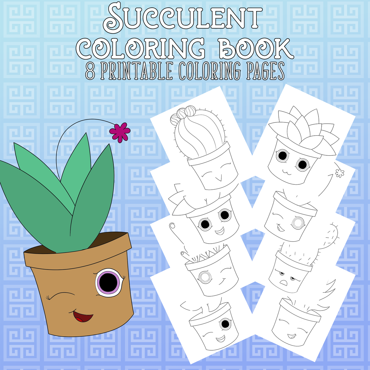 succulent coloring book Succulent Coloring Pages – LitNerd