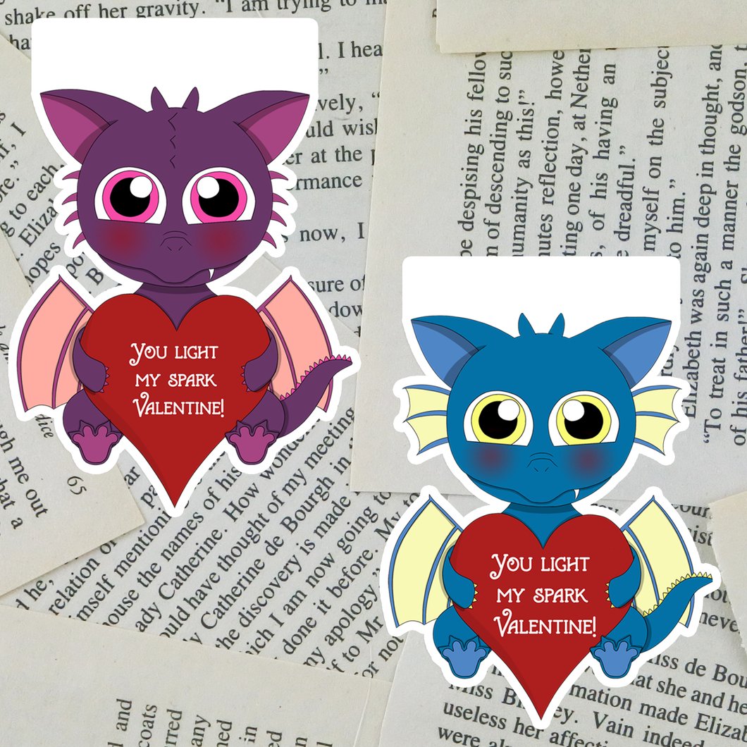 Valentine Dragon Bookmarks