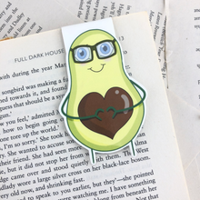 Load image into Gallery viewer, happy avocado laminated magnetic bookmark