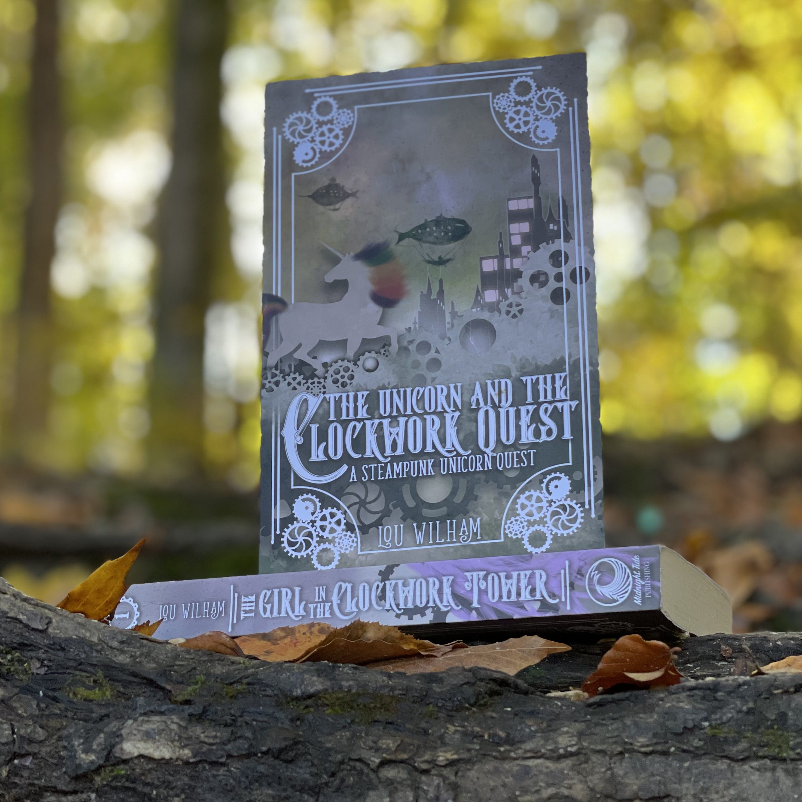 SIGNED copy of The Unicorn and the Clockwork Quest(paperback)
