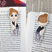 Load image into Gallery viewer, Kawaii cute laminated magnetic bookmark features blonde ballerina with words &quot;if I can&#39;t dance, I don&#39;t want to be part of your revolution&quot; on back