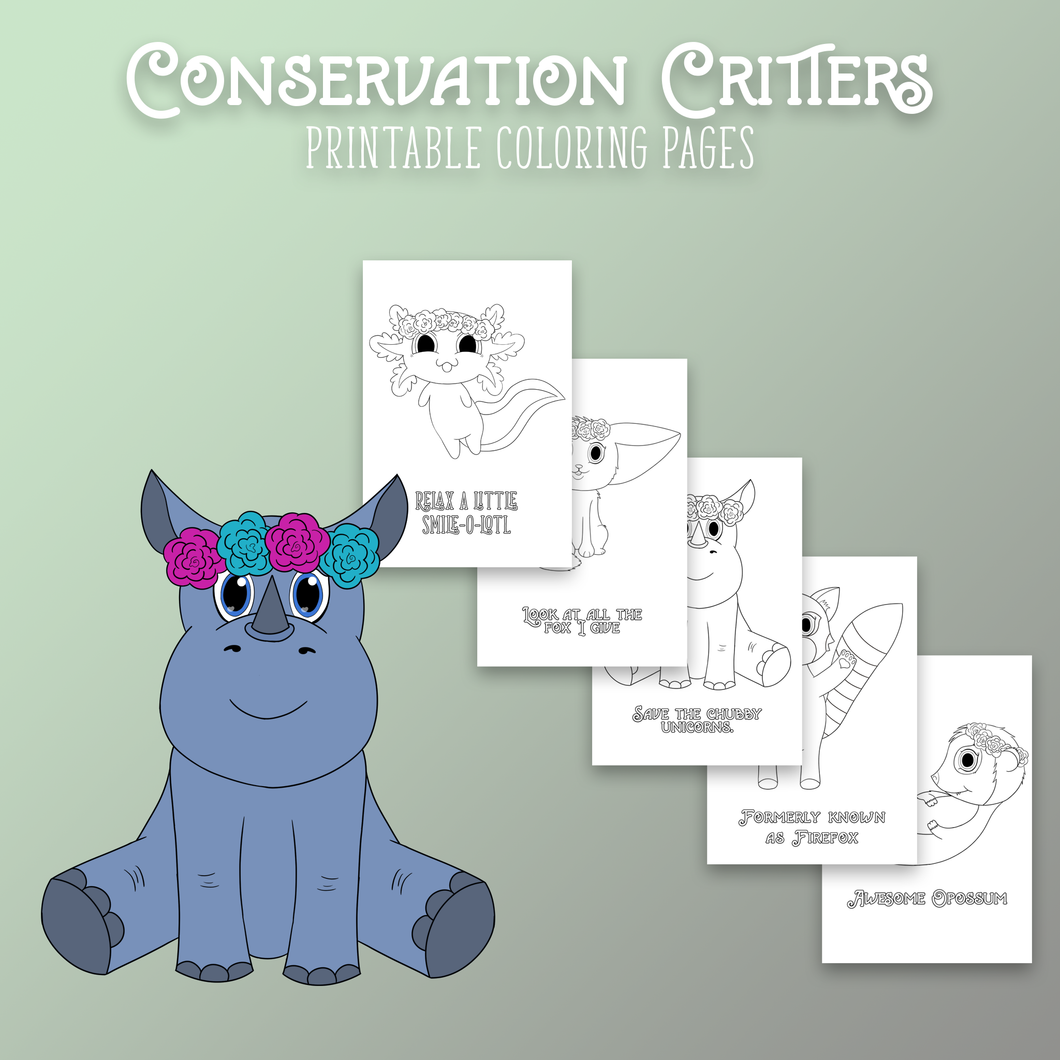 Conservation Critters Coloring Pages