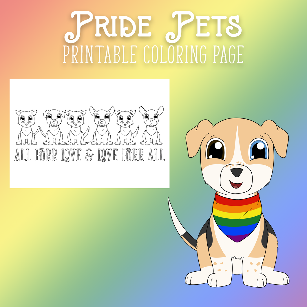 Pride Pets Coloring Pages