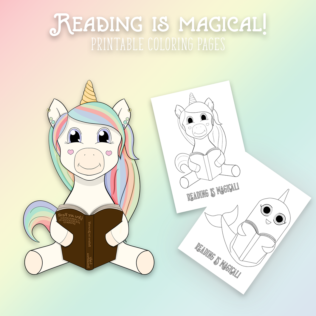Reading is Magical Coloring Pages
