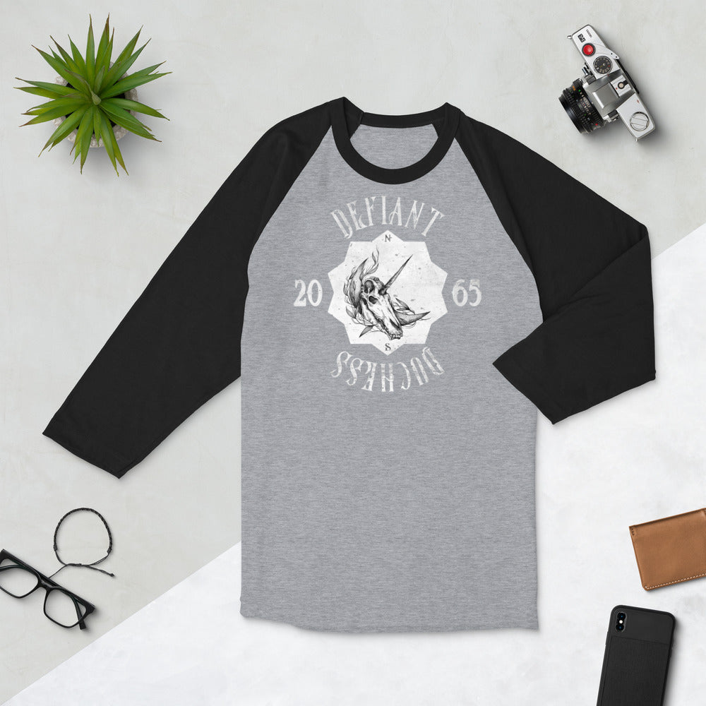 Defiant Duchess 3/4 sleeve raglan shirt