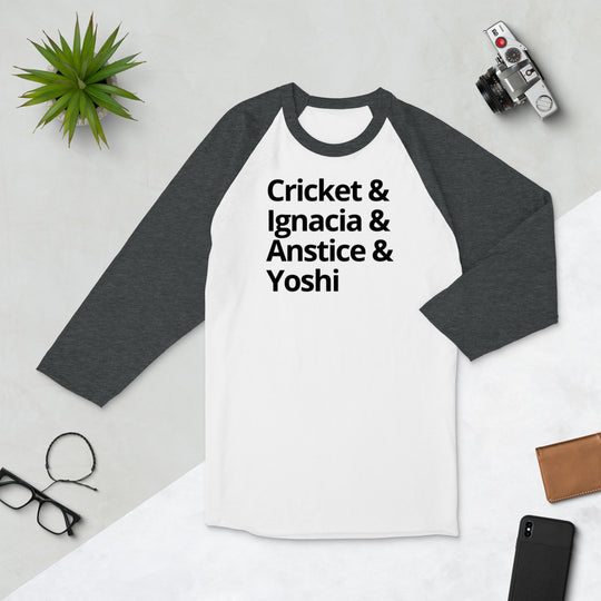 The Prince of Starlight Characters 3/4 sleeve raglan shirt