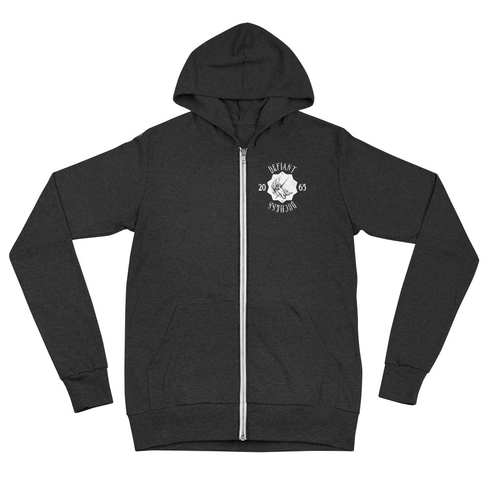 Defiant Duchess Light Weight Unisex zip hoodie