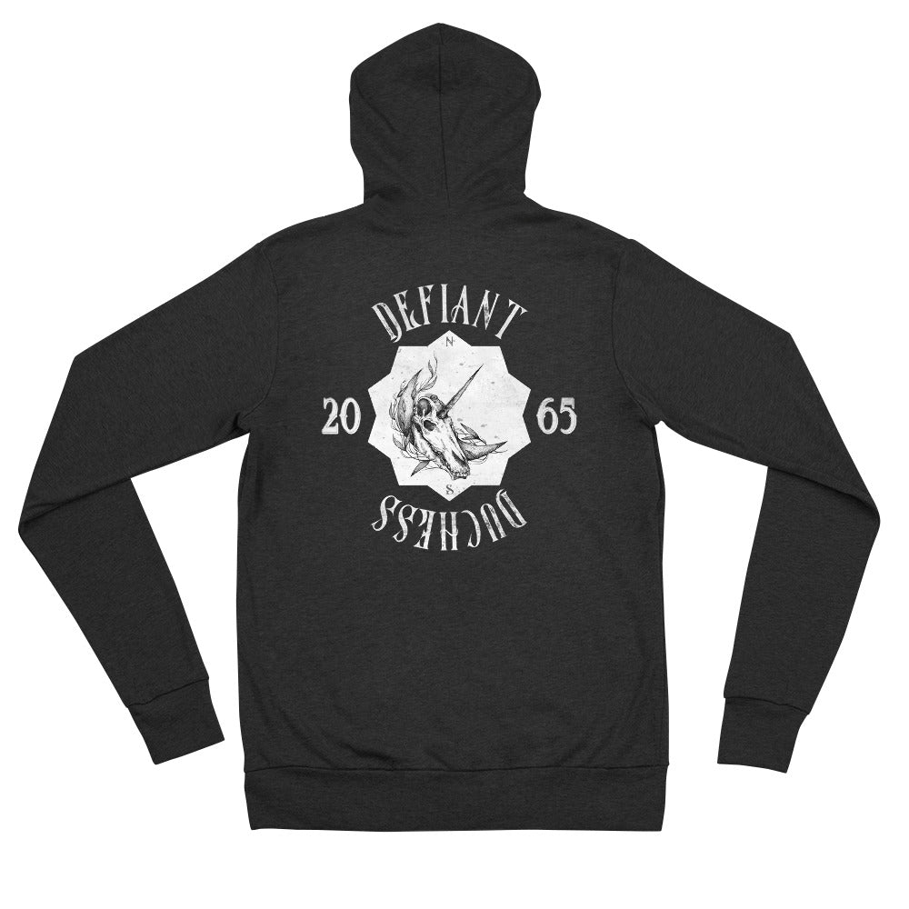 Defiant Duchess Light Weight Unisex zip hoodie