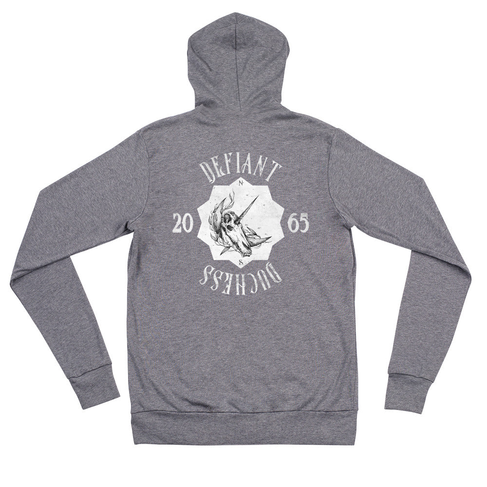 Defiant Duchess Light Weight Unisex zip hoodie