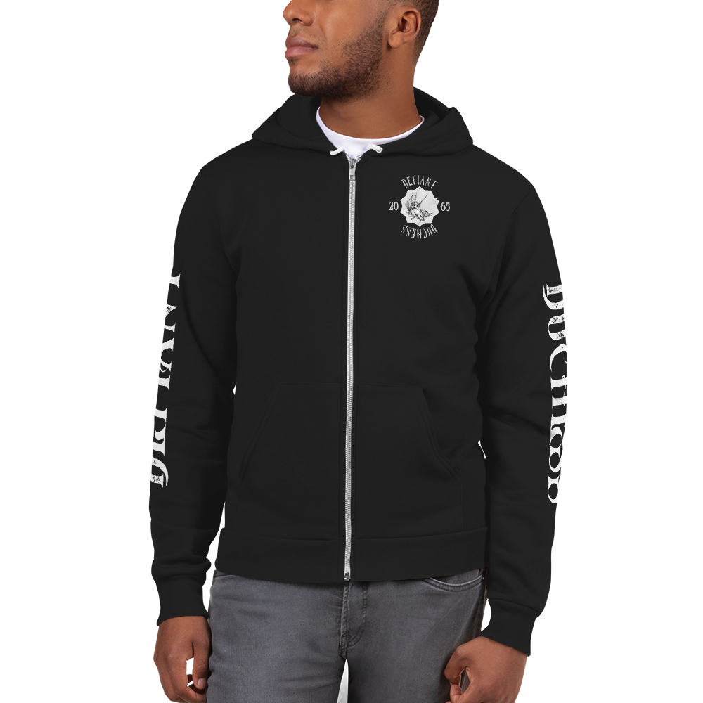 Defiant Duchess Hoodie sweater w/sleeve print