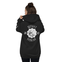Load image into Gallery viewer, Defiant Duchess Hoodie sweater w/sleeve print