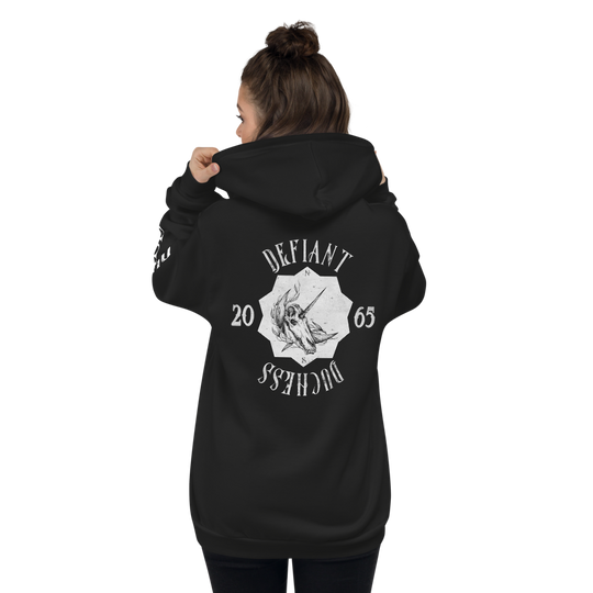 Defiant Duchess Hoodie sweater w/sleeve print