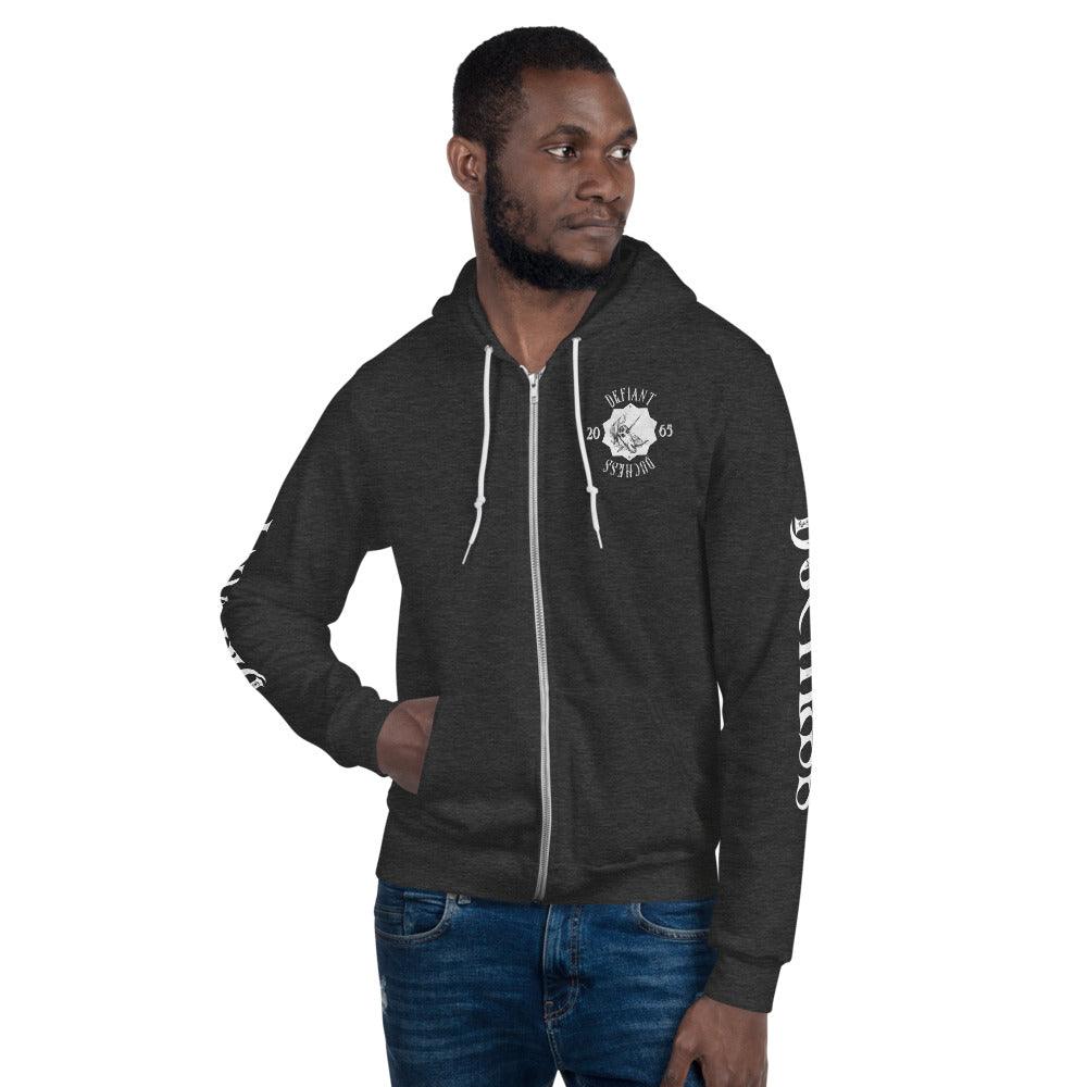 Defiant Duchess Hoodie sweater w/sleeve print