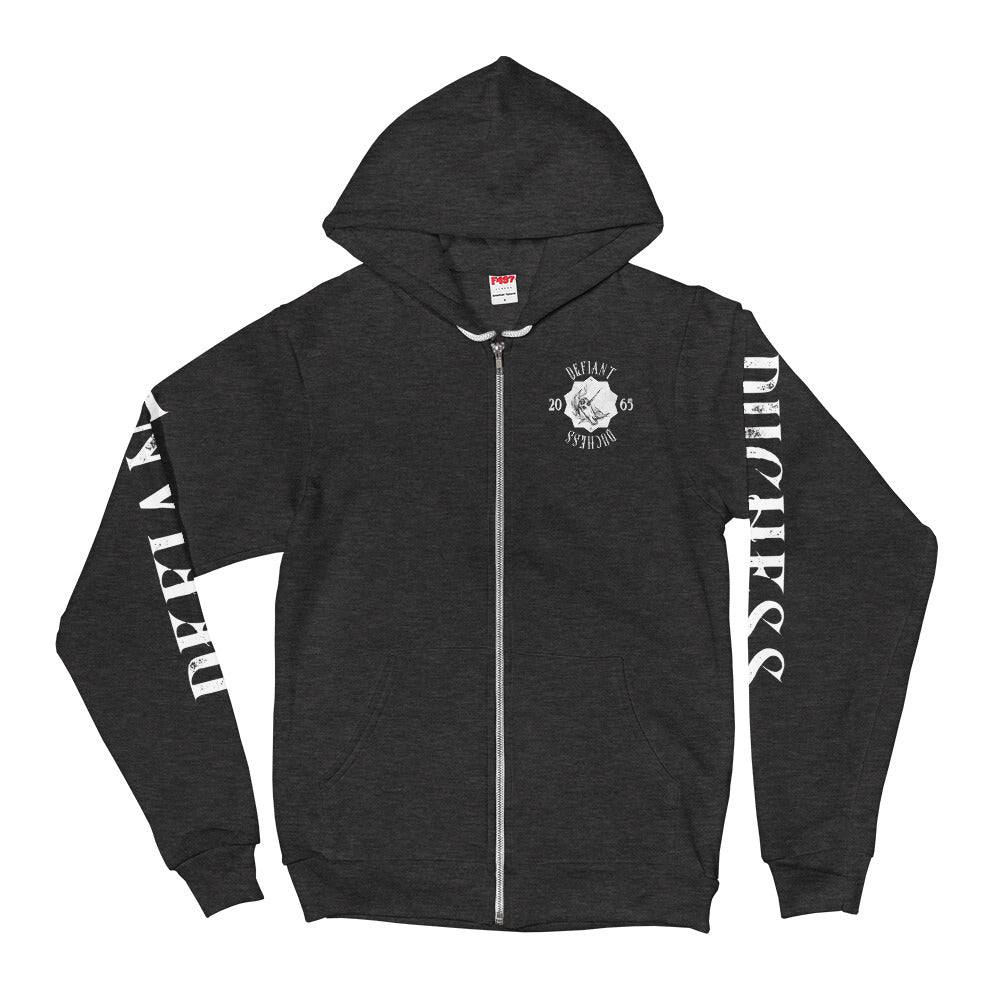 Defiant Duchess Hoodie sweater w/sleeve print